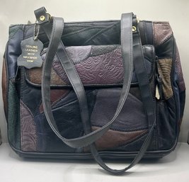 Genuine Leather Patchwork Purse