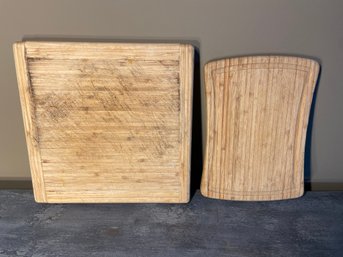 Two Wooden Cutting/Cheese Boards