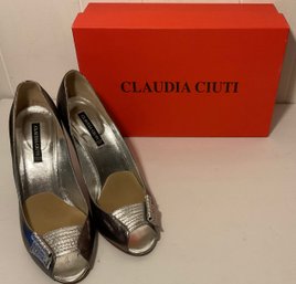 Claudia Ciuti Pewter Rock Designer Shoes 8M