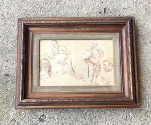 Jean- Antoine Watteau Framed And Matted Art Print