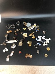 Mens Lot - Includes 10k Gold, Sterling, Nippon, Washington Sleeve Buttons, Vintage And More