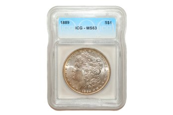 1889 Morgan Silver Dollar ICG - MS63