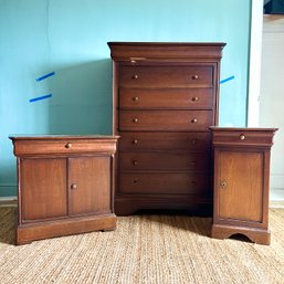 A 3 Piece Bedroom Set - Dresser And 2 End Tables