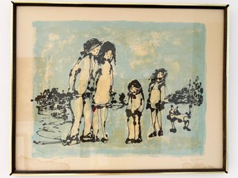 A Vintage Pencil Signed Artist Proof Lithograph, Generation By Yanni Posnakoff