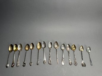 Vintage Sterling Silver Miniature Souvenir Spoons