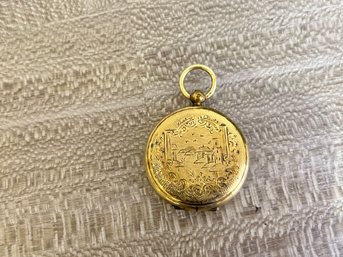 Antique Victorian Locket With Pictures In It, Looks Like A Pocketwatch