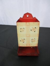 Vintage Tin Wall Kitchen Match Holder