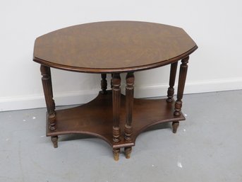 A Mid-century Burlwood 8 Legged Table With Oval Top