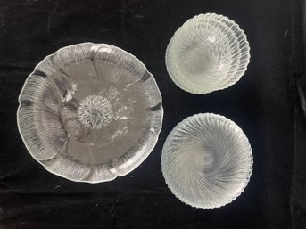 Floral Glass Dish Set