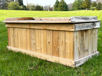 A Cedar Patio Storage Bench - Great For Cushions!