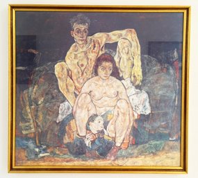 A Lithograph, 'The Family (Self Portrait)', Egon Schiele