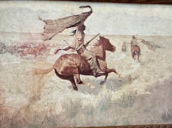 A Framed Print Change Of Ownership By Frederic Remington