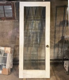 A Vintage Leaded And Beveled Glass Exterior 32' Door