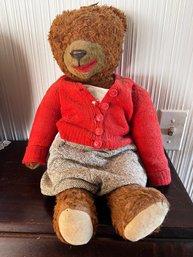 Antique Hand Sewn Plush Teddy Bear