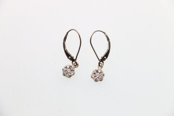 14k White Gold Diamond Earrings