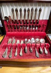 1847 Rogers Bros. Flatware Set, Remembrance Pattern- Service For Eight