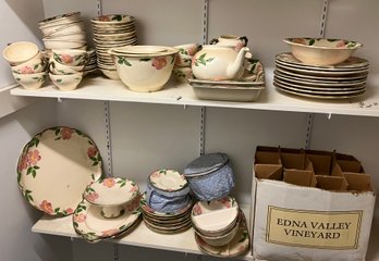 Huge Amount Of Desert Rose Franciscan Pottery Dishes