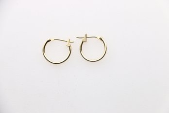 14k Yellow Gold  Small Hoop Earrings