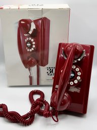 Crosley 302 Wall Phone W/Box ~ Red ~