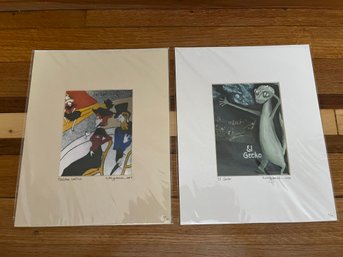 Two Signed Kate Gabrielle Whimsical Prints - Toulouse Loutrek & El Gecko
