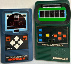 Vintage Handheld Mattel Hockey & Football 2 Games