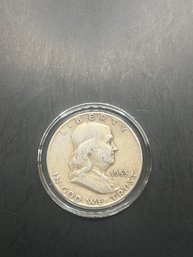 1953-D Benjamin Franklin Silver Half Dollar