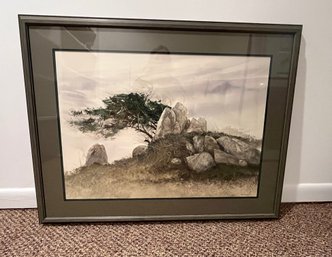 Original Ink Dry Brush Signed Miguel Dominguez 'Viento Del Mar'  (1941-American)