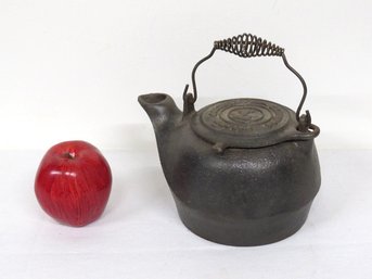 A Cast Iron Colonial Castings Woodstove Kettle