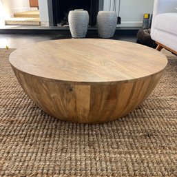 A Hollow Wood Coffee Round Table