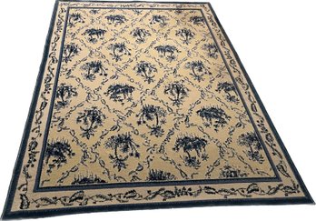 Shaw Rugs Kathy Ireland Home Collection Area Rug, Blue/ White / Light Yellow