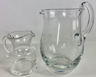 Vintage Glass Pitchers (2)