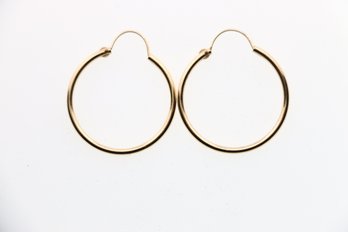 14k Yellow Gold Hoop Earrings