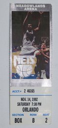 1992 Nets Game Ticket Orlando