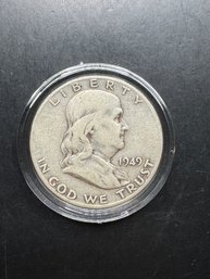 1949-S Silver Benjamin Franklin Half Dollar