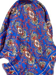 Silk Liberty Of London Square Scarf Blue Paisley