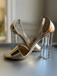 Wowza Louis Vuitton Gold Crystal Flower Sandals - Sz 37