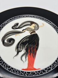 Erte 'Flames DAmour,' 1985 Bone China Plate