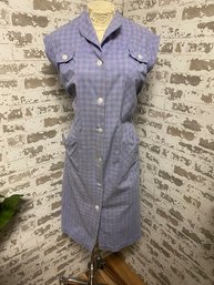 Vintage Sleeveless House Coat/ Working Dress