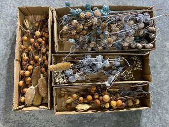 Dried Floral Stems In Fall Colors - Four Boxes