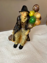 'The Balloon Man' Figurine In The Style Of Royal Doulton, Unmarked