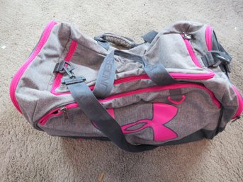 Under Armour Storm Grey & Pink Gym Bag