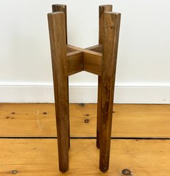 A Modern Teak Plant Stand