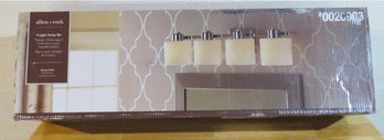 Allen & Roth 4 Light Chromed Bathroom Vanity Light Bar - New In Box