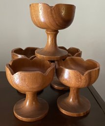 Five Wooden Cups