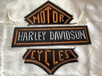 Stained Glass Harley Davidson Motorcycle Decor