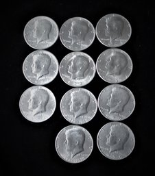 11 U.S. Kennedy Half Dollars, 1971-1979, Inc. D Mint Marks