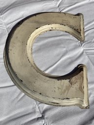 LARGE ANTIQUE COMMERCIAL BUILDING LETTER 'C'