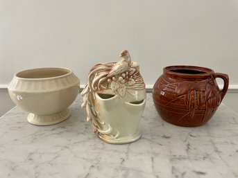 Vintage McCoy Pottery Cachepots And Planter