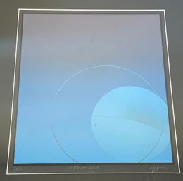 'Untitled Blue' 3/20 Lithograph Signed Illegibly