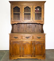 A Vintage Solid Oak Hutch